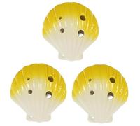 ibasenice 3pcs Ceramic Ocarina Shell Shape Beginners Practice Wind Instrument for Boy Girl Learning to Play Ocarinas