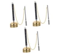 ibasenice 3pcs Chic Design Temple Buddhist Accessory Wooden Fish Utensil for Temple Dharma Ritual Pray to Buddha Instrument Meditation Buddhism