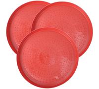 ibasenice 3Pcs Chicken Feeding Tray Durable Hen Feeder Fodder Plates for Poultry Chick Feeding Trays Easy to Clean Sun Resistant for Chickens Ducks