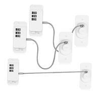ibasenice 3pcs Child Safety Window Locks White Abs with No-Residue Adhesive Tape, Baby Proof Cabinet and Refrigerator Door Locks for Home Safety, Includes Instruction Manual