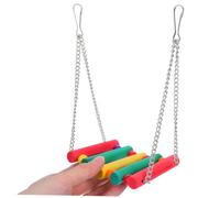 ibasenice 3pcs Colorful Bird Chewing Climbing Set for Small Birds Cockatiels Parakeets Lovebirds Swing Hanging Stand Cage Accessories