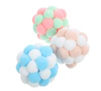 ibasenice 3pcs Colorful Cat Balls with Inner Bells Interactive Pet Balls for Kittens to Keep Cats Energetic and Engaged for Indoor Play and Bonding