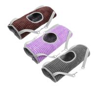 ibasenice 3pcs Cozy Ferret Hanging Tunnel Bed Soft Chinchilla Hut for Small Animals Space Saving Squirrel Hammock for Cage Easy to Clean Detachable Design Warm Resting Environment