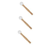 ibasenice 3pcs Crystal Singing Bowl Percussion Stick Rubber Musical Instrument for Sound Therapy Home Use Buddha Sound Percussion Stick