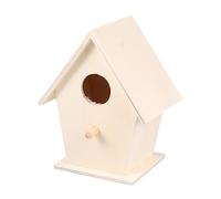 ibasenice 3pcs Diy Wooden Bird Nest House Kit Hanging Birds House Garden Decoration No