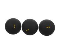 ibasenice 3pcs Double Yellow Dot Squash Balls Rubber High Elastic Slow Speed for Beginner Training and Competition International Standard Squash Ball