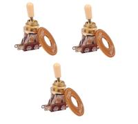 ibasenice 3pcs Electric Guitar 3 Way Toggle Rhythm Treble Washer Ring Plate Washer Ring Kit for Electric Guitar Parts Switch Accessories Switch Cap
