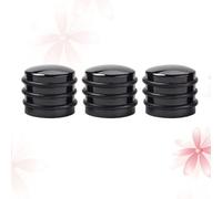 ibasenice 3pcs Electric Guitar Bass Metal Knobs O-Ring Volume Control Knob with Dome Replacement Accessory Easy Install Black