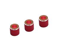 ibasenice 3pcs Electric Guitar Control Knobs with Red Button and Green Ring Metal Material Easy to Install Replacement for Broken Or Old Guitar Volume Tone Knobs Chic Touch