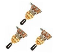 ibasenice 3pcs Electric Guitar Toggle Knob in Brushed Gold Designed for Easy Switching and Use Compatible with Various Electric Guitar Models for Live Performances and Studio Recordings
