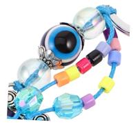 ibasenice 3pcs Evil Eye Keychain with Blue Eye Owl Colorful Heart Floral Bead Charms Protective Key Rings for Car Backpack Handbag Decoration Symbolic Jewelry Ornament for Daily Use