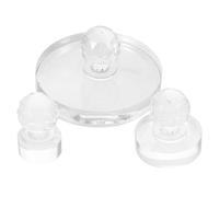 ibasenice 3pcs Eyeshadow Pressing Tool for DIY Makeup Powder and Blusher Palette, Plastic Stamp Press Tool with Neat Storage to Prevent Messy Spills, for Daily Use by Beauty Enthusiasts
