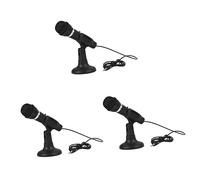 ibasenice 3pcs Family-friendly Condenser Microphone Stable Pickup Cap Mic for Recording/