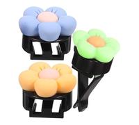 ibasenice 3pcs Flower Shaped Car Vent Diffuser Clip with Replaceable Aromatherapy Pads Vibrant Color Car Air Freshener for Interior Decoration Compact Auto Vent Clip for Women