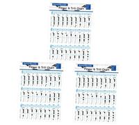 ibasenice 3pcs Flute Chord Chart for Beginners Clarinet Bass Clarinet Portable Practice Chart Chord for Boys and Girls School Supplies