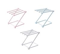 ibasenice 3pcs Foldable Towel Holder Rack Duster Cloth Cup Rack Plastic Material Quick Drying Assorted Colors for Home Bathroom Organization Random Color