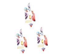 ibasenice 3pcs Fretboard Sticker for Guitar Cosmic Night Pattern Fretboard Decals Stickers Glow Dark Stars Design for Ballad Guitar Fingerboard Decoration