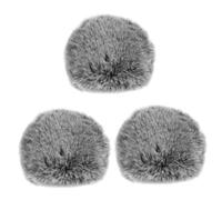 ibasenice 3pcs Furry Windscreen Muff Cover for Microphone Windproof Windscreen Protector for Recordings Outdoor Use