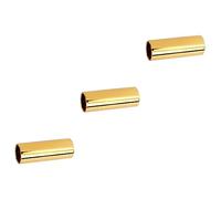 ibasenice 3pcs Golden Metal Slide Bar for Guitar Finger Slide for Acoustic Electric and Lap Guitars Offers Sustain Sound and Excellent Intonation