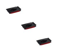 ibasenice 3pcs Guitar Bass String Cleaner Tool Microfiber Pads Ergonomic Maintenance Brush for Guitar Bass Ukulele Banjo Mandolin Extends String Life Preserves Tone Red