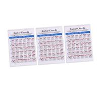 ibasenice 3pcs Guitar Chord Practice Chart Electric Guitar Chord Learning Tool for Beginners