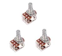 ibasenice 3pcs Guitar Dual Potentiometer Long Knurled Split Shaft Audio Taper Control for Volume Tone Easy Installation for Electric Guitar Upgrade