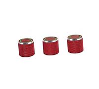 ibasenice 3pcs Guitar Knobs Volume Control Knobs Metal Red Green Ring Dome Knurled Cap for Electric Guitar Bass Replacement Parts Pack