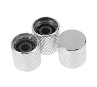ibasenice 3pcs Guitar Metal Volume Knobs for Portable Bass Bass Guitar Accessories for Practice Performance