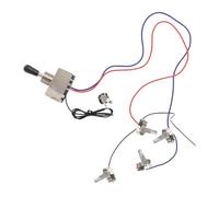 ibasenice 3pcs Guitar Toggle Switch Cap Spdt Micro Rocker Switch Electric Guitar Wiring Harness Kit Parts Accessories