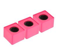 ibasenice 3pcs Handheld Microphone Flag, Portable Pink Plastic Square Cube with Universal Fit for Reporter Use in News Interviews