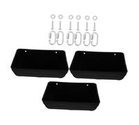 ibasenice 3pcs Hanging Feed Trough for Poultry and Livestock Large Capacity Plastic Chicken Goose Goat Feeder Bucket with Spill Design Easy to Install and Clean Reduces Feed Waste and Keeps