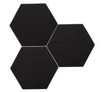 ibasenice 3pcs Hexagonal Acoustic Panels Soundproofing Fireproof Absorbing Wall Tiles Recording Foams Dampening for Home Gym Church