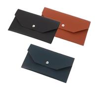 ibasenice 3pcs Leather Wallet Card Holder Women Minimalist Slim Cash Envelope Organizer for Personal Finance Use as Everyday Carry Item