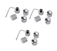 ibasenice 3pcs Metal Dome Tone Tuning Knob Hexagon Screws for Volume Control Suitable for Electric Guitar Parts and Effect Pedal Use in Redwood Knob