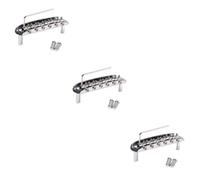 ibasenice 3pcs Metal Guitar Bridge Saddle Jazz Guitar Tailpiece for Electric Chrome Assembly Mounting Screws