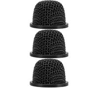 ibasenice 3pcs Metal Microphone Cover Grille Replacement Inner Filter to Reduce Wind and Noises for Ktv and Audio Use Easy Installation Accessory