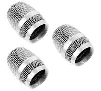 ibasenice 3pcs Microphone Grille Replacement Head Metal Mesh Ball Head Compatible Easy to Install Mic Accessory for Improved Sound Quality and Noise Reduction