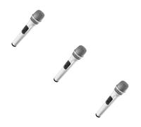 ibasenice 3pcs Microphone Prop Simulation Toy for Role Play Stage Shows Birthday Parties and Cosplay Events Realistic Design for Boys and Girls and Fun Activities