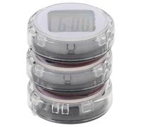 ibasenice 3pcs Mini Digital Electronic Clock for Motorcycle Car Suv Abs Plastic Dashboard Clock with Fonts Compact Design for Stable Installation and Easy Use