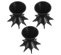 ibasenice 3pcs Multi-channel Pour Cup Split Cup for Artists Beginners Black Plastic with Precise Control of Paint Flow Timesaving Efficiency for Watering and Pouring Painting