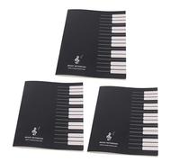 ibasenice 3pcs Music Writing Book Notebook Tabs for School Office Hardback Cover Music Lover Notebook