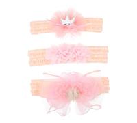 ibasenice 3pcs Newborn Hair Bands Set Lace Bow Crown Headbands for Hair Accessories for for Newborns and Toddlers