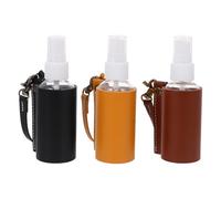 ibasenice 3pcs Perfume Spray Bottle Leather Case Pu Holder Travel Bottle Clip for Hand Washing Spray Keychain for Daily Use