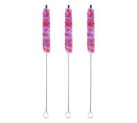 ibasenice 3pcs Piccolo Cleaning Brush Set for Musical Instruments and Saxophones, Purple Colour with Metal, Rubber and Fluffy Yarn Materials for Deep Cleaning Performance during Rehearsals