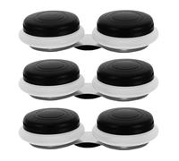 ibasenice 3pcs Plastic Dual Port Oil Paint Holder with Lid for Cleaning Brushes and Easy Maintenance, Portable Palette Cups for Painting on The Go Or Tabletop Use, for Professional Artists