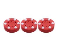 ibasenice 3pcs Plastic Roller Hockey Pucks for Training round Puck Accessories for Indoor and Outdoor Field Hockey Practice