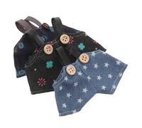 ibasenice 3pcs Plush Doll Overalls Soft Cloth Bear Clothes Easy Wear Strap Design Fit for Stuffed Animals and Dolls DIY Dress Up Accessories for Creative Play