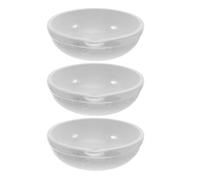 ibasenice 3pcs Porcelain Evaporating Dish for Science Teaching Lab and Chemistry Experiments, White Ceramic round Bowl with Spout, High Temperature Resistant, Smooth Surface, Rational