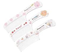 ibasenice 3pcs Portable Cartoon Hair Combs Set with Anti-static Plastic Material Suitable for Wet or Dry Hair for Birthday Party and New Year's Day