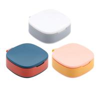 ibasenice 3Pcs Portable Medicine Storage Container Set, Waterproof Mini Travel Pill Organizer Case with Sealing Lid, Pocket-Sized Container for Daily and Travel Use